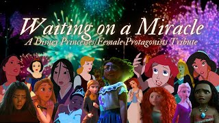 Disney PrincessesFemale Protagonists Tribute Edit AMV  ❝Waiting on a Miracle❞ Encanto Edit [upl. by Beghtol]