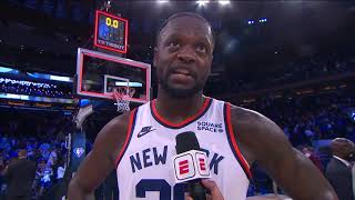 Julius Randle amp Evan Fournier SHOCKED after the game 😂 Postgame Interview [upl. by Astiram]