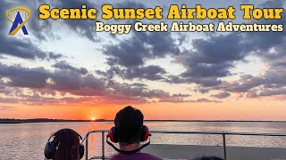 Boggy Creek’s Beautiful Sunset Airboat Tours Of The Florida Everglades Headwaters [upl. by Ahsetan362]