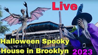 Halloween Spooky House in Dyker Heights Brooklyn NY 2023 [upl. by Dora]