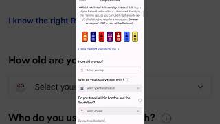 How to buy a rail card in one minute london railcard uk [upl. by Enelcaj859]