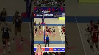 🇺🇸 USA vs 🇹🇭 Thailand  2024 VNL Women volleyball epicvolleyball volleyballhighlights volley [upl. by Leroj406]