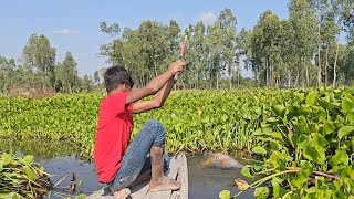 Best Hook Fishing  Hook Fishing With Boat  Fishing with Beautiful Nature Part  01 [upl. by Helms]