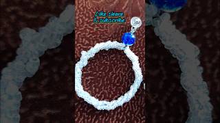 Diy easy beaded earrings 💙💙 viral art shorts trending shortsfeed diy beautiful [upl. by Winser]