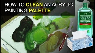 How I Clean My Acrylic Painting Palette by JM Lisondra [upl. by Jacobs]