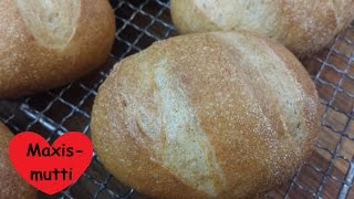 Knusperbrötchen die besten Brötchen Aufbackbrötchen ganz einfach selber backen  Videotutorial [upl. by Kaz]