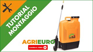 Pompa irroratrice elettrica a batteria al Litio Volpi Elettrolithium 22PTE15 lt a zaino montaggio [upl. by Colson]