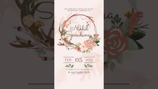 Wedding invitation video template  wedding invitation video  Happy Client🤟😍  AG [upl. by Lynelle972]