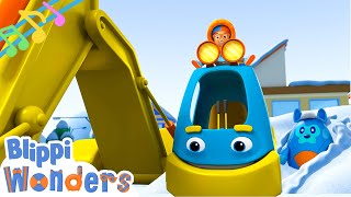 Nonstop Snowy Excavator Song 15 Min Loop  BLIPPI  Educational Songs For Kids [upl. by Hesper]