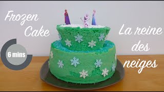 Gâteau surprise La reine des neiges  Frozen cake rapide et facile  microondes [upl. by Aioj189]