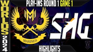 GAM vs SHG Highlights Game 1  Worlds 2024 Play Ins Round 1 GAM Esports vs Softbank Hawks Gaming G1 [upl. by Quick]