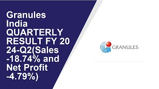 Granules India Consolidated Quarterly Result  Q2 Result 2024  Granules India latest news [upl. by Oivatco831]