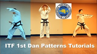 ITF 1st dan Patterns Tutorials  Kwang Gae  Po Eun  Ge Baek [upl. by Oric]