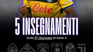 🧑‍🏫 Dalla undicesima giornata serie A estrapoliamo 5 insegnamenti utili fantacalcio chiedialvet [upl. by Boyt]