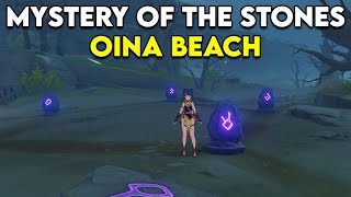 How to solve the mystery of the stones at Oina Beach  Octave of the Maushiro guide  Genshin Impact [upl. by Ecela]