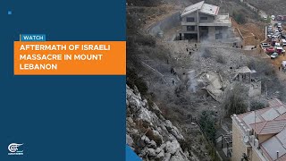 Aftermath of Israeli massacre in Mount Lebanon [upl. by Gnilrad]