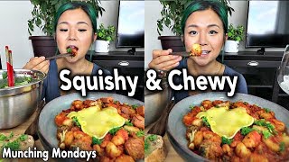 GNOCCHI PASTA amp GARLIC BREAD MUKBANG chewy squishy pasta goodness  Munching Mondays Ep18 [upl. by Yasnyl784]