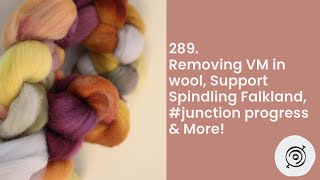 Removing VM Support Spindling Falkland junction Progress amp More  Wool n Spinning ep 289 [upl. by Norud]