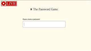 THE PASSWORD GAME LIVE [upl. by Nythsa37]