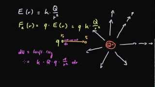 Potentielle Energie im inhomogenen elektrischen Feld [upl. by Lang365]