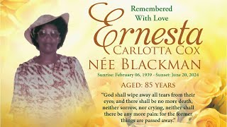 Celebrating the Life of Ernesta Carlotta Cox nee Blackman [upl. by Asyal487]