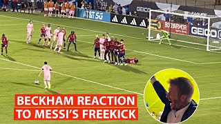 David Beckham’s Crazy Reaction to Messi’s Freekick vs Dallas [upl. by Sontich]