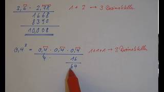 Multiplikation von Dezimalzahlen  Wie du Dezimalzahlen schriftlich muliplizieren kannst [upl. by Idham]