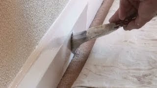 How To Paint Baseboards or Skirting Boards On Carpet The Trick to doing it [upl. by Kimberley]