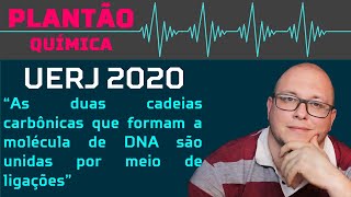 UERJ 2020  As duas cadeias carbônicas que formam a molécula de DNA são unidas por meio de ligações [upl. by Zalucki]