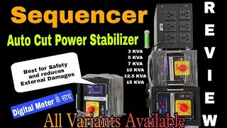 Sequencer  Auto Cut Power Stabiliser for Safety  Digital Meter  review  all variant available [upl. by Erret162]