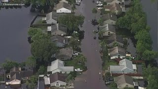 Drone video shows Debbys aftermath in Florida [upl. by Winton]