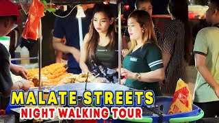 Walking MALATE MANILA at Night  MANILA NIGHTLIFE and KOREAN TOWN [upl. by Brabazon717]