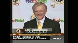 Joe Gibbs Returns To The Washington Redskins Live Press Conference 182004 [upl. by Aisila]