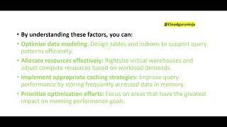 Interview Topic  Snowflake before optimization what to assess [upl. by Latrice]