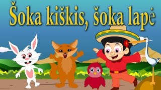 Šoka kiškis šoka lapė  Lietuviškos vaikiškos dainelės  Animal Dance Song in Lithuanian [upl. by Zetes]