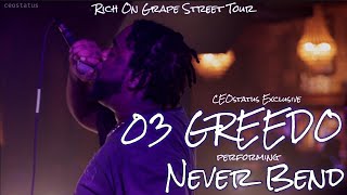 03 Greedo performing NEVER BEND  Rich On Grape Street Tour  Denver Concert 03greedo CEOstatus [upl. by Enileqcaj976]