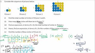 Grade 9 maths PATTERNS AND SEQUENCES part 2 worksheet [upl. by Oirromed]