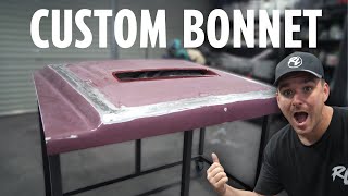 Making A COMPLETLY CUSTOM Bonnet For My 4x4 [upl. by Akkimat]