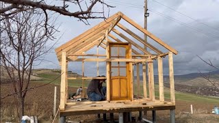 Wooden House Made From Pine Tree  Building Wooden House  Part2 [upl. by Younglove555]