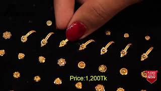 Nose Pin Designs  Nose Ring  Nose Pins  Women Nose Rings 2018  Traditional Gold nose pin [upl. by Litch]