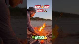 How To Start A Fire The Real Way outdoors outdooradventure natuure fire campingfire [upl. by Ahseik]