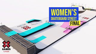 Womens Skateboard Street FULL COMPETITION  X Games Chiba 2022 [upl. by Miarfe]