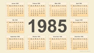 Kalender 1985 [upl. by Formenti949]