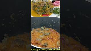 JINSI YA KUPIKA NYAMA ILILYOCHANGWANYWA NA MCHIHCHAMBOGA MCHICHA NA NYAMA food cooking recipe [upl. by Bridie2]