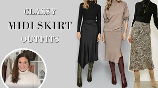 6 CLASSY Ways to Style Your Midi Skirts This Winter  Fashion Over 40 [upl. by Dedra]