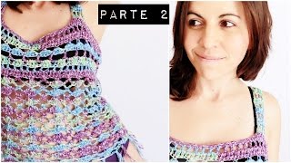 TOP PLAYERO a crochet  BLUSA TEJIDA paso a paso ENGLISH SUB  Parte 12 AHUYAMA CROCHET [upl. by Yelekalb]