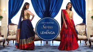 How To Wear A Saree As A Lehenga  Saree Hacks [upl. by Singhal666]