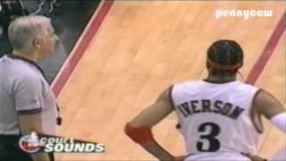 Allen Iverson amp Larry Brown argue with the RETARDED NBA Referee [upl. by Jemina]