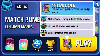 Column Mania Shared Energy Square Matches Rumble Match  Match Masters [upl. by Nabalas295]