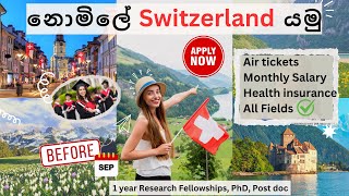 Fully funded Switzerland scholarships for Sri Lankans Air tickets 19203500 CHF monthly salary [upl. by Nahc]